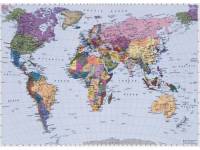 карта мира фотообои